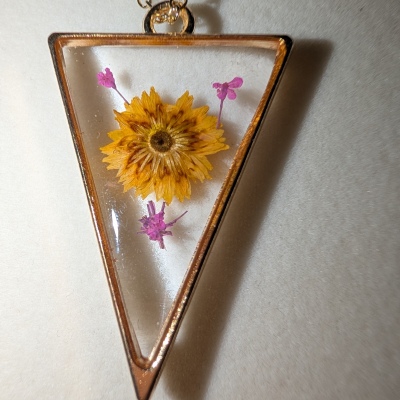 Gold Triangle Orange and Purple